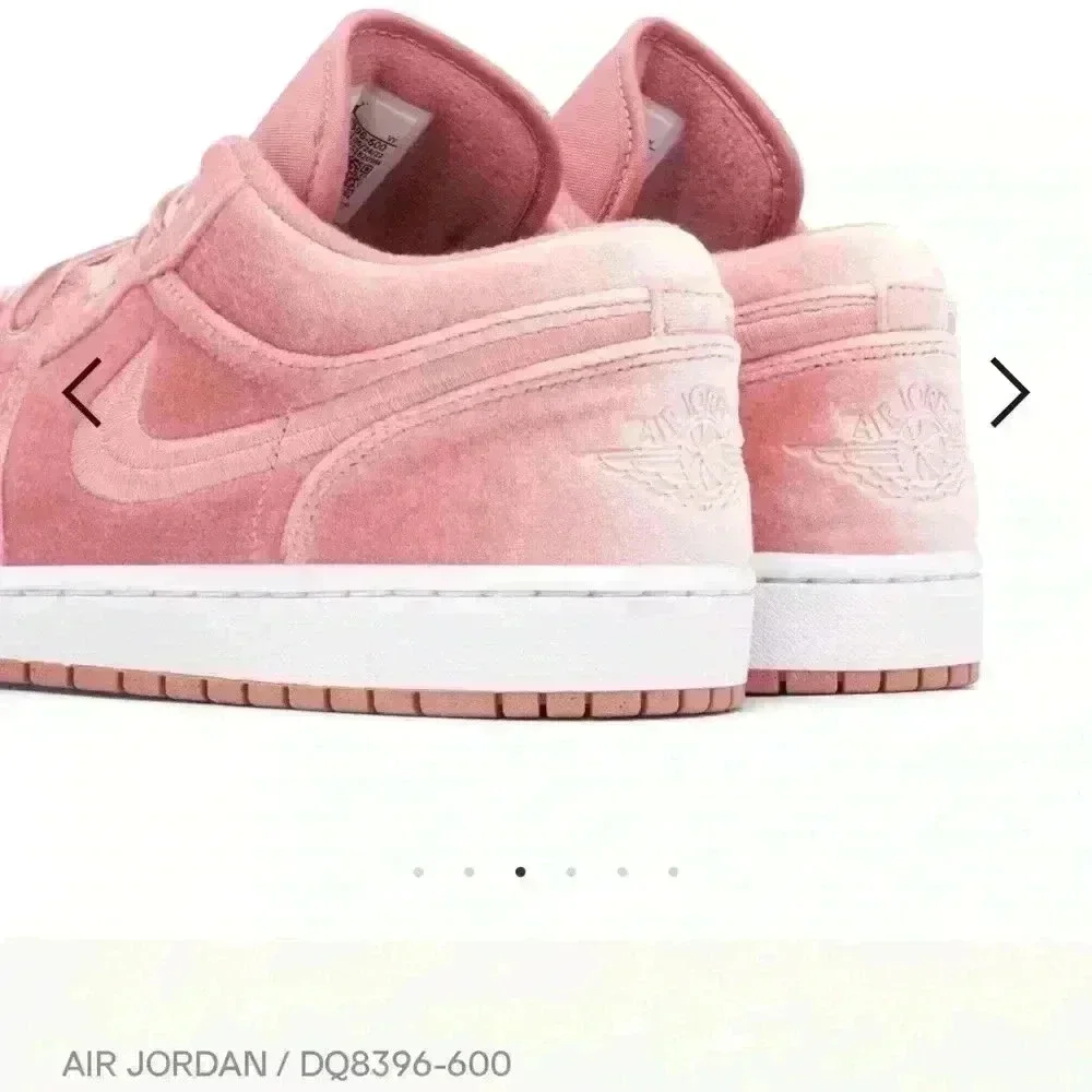 Nike Air Jordon 1 Low Low SE Pink Velvet/White- Size 7.5